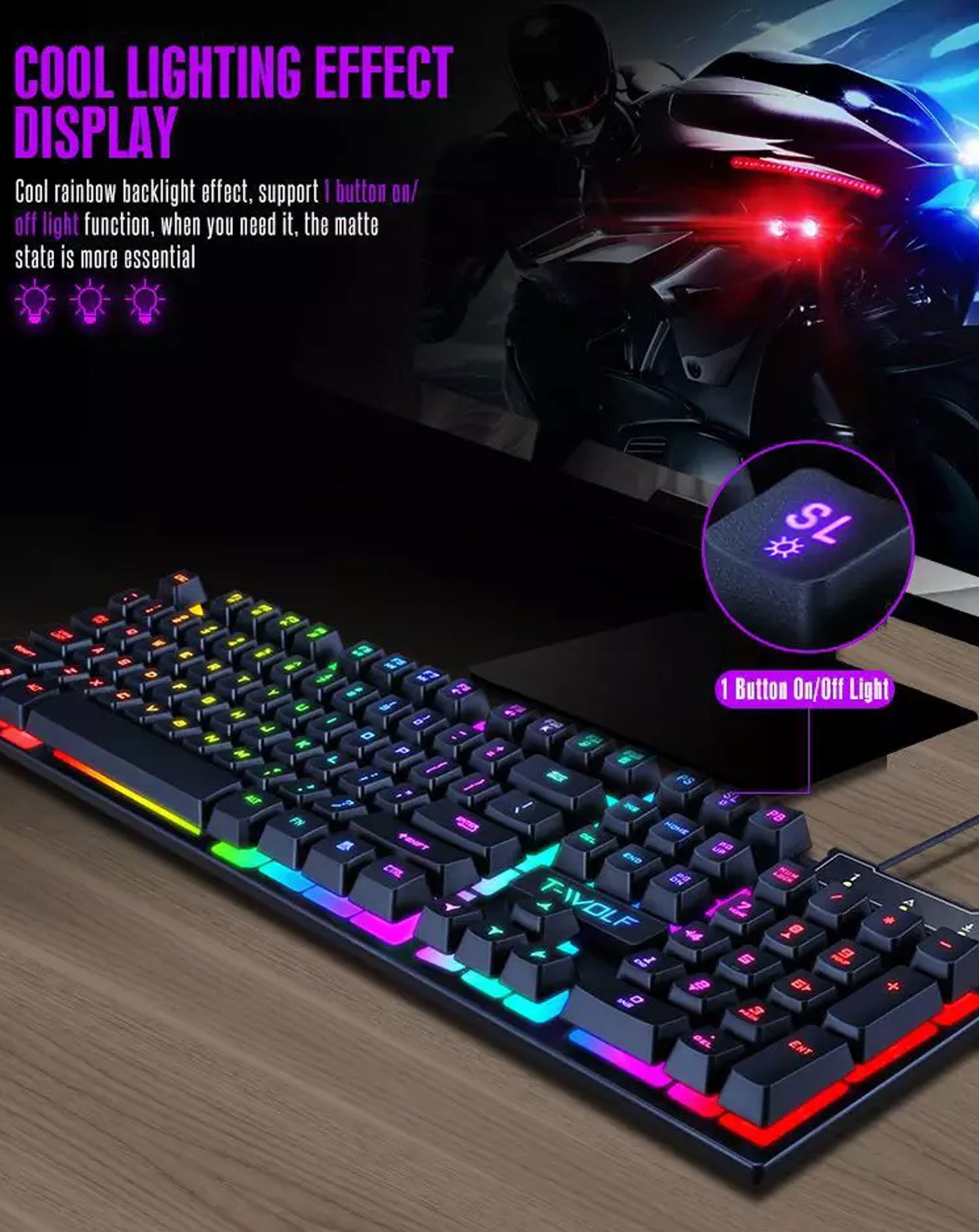 Teclado Gaming RBG