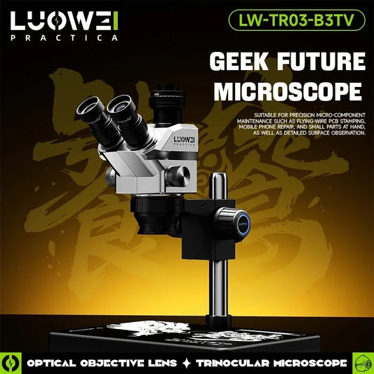 LUOWEI LW-TR03-B3TV Geek Future Microscope High-definition Focus Adjustment Knob 7-68X Magnification Microscope