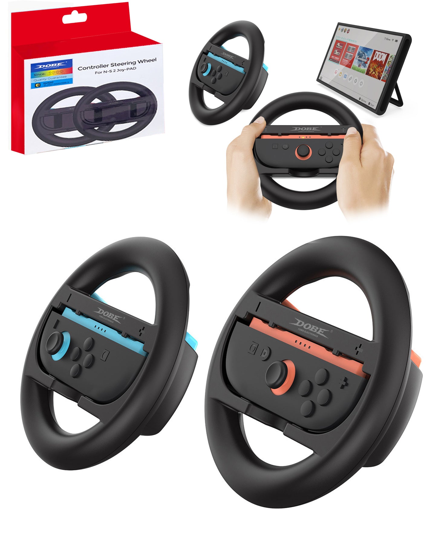 Volante Dobe para mandos Nintendo